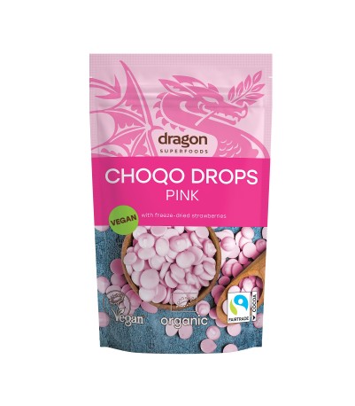 Chokoladeknapper Pink Øko Vegan
