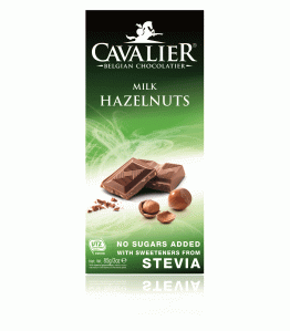 Chokoladeplade lys med nød 85 g (Stevia)
